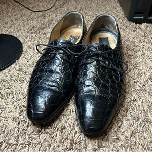 Mauri Genuine Alligator Dress Shoes Made in Italy Size 8
